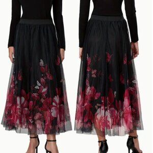 BOUTIQUE MESH LAYERED BUTTERFLY AND FLOWER SKIRT
